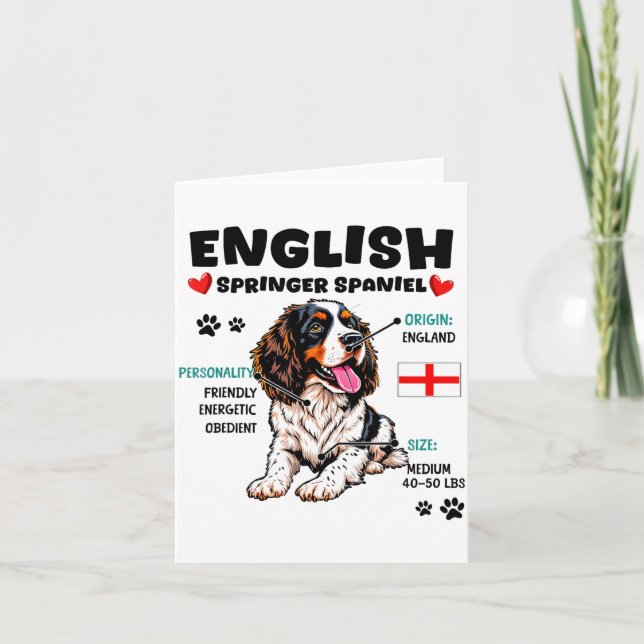 Carte English Springer Spaniel Owner Funny Dog Lover  (Devant)