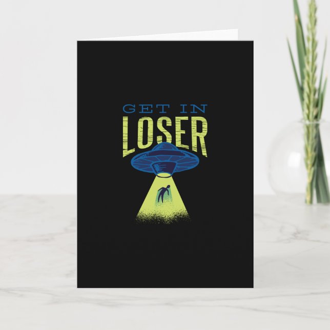 Carte Enlèvement amusant d'aliens (Devant)