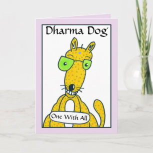 Carte Enlightened Dog Greeting Card, DenisGastonArt