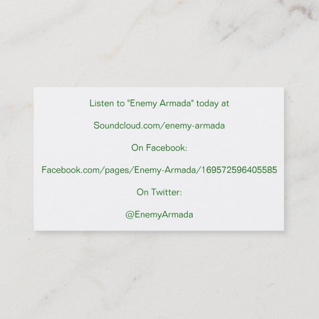 Carte ennemie de promotion d'armada (Dos)