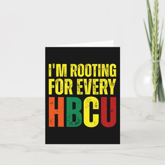 Carte Enracinement Pour Chaque Hbcu Black History Colleg (Devant)