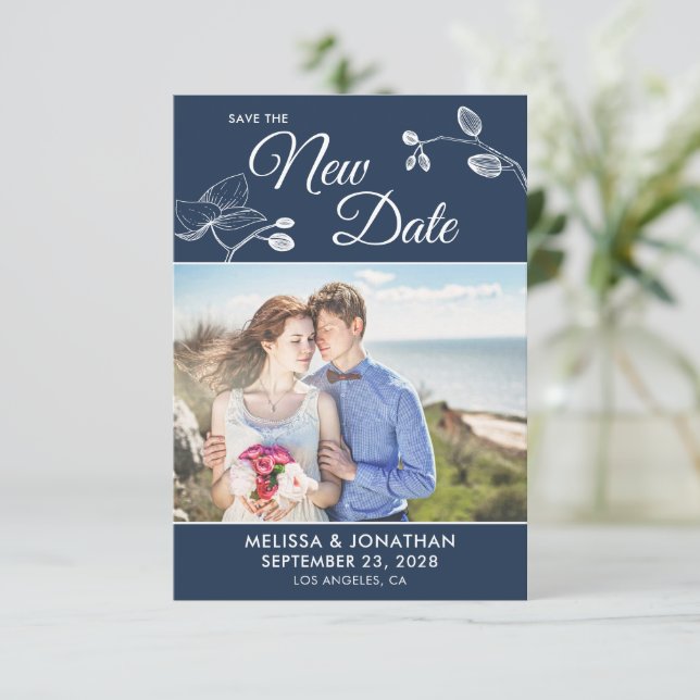 Carte Enregistrer la photo de report du mariage de nouve (Debout devant)