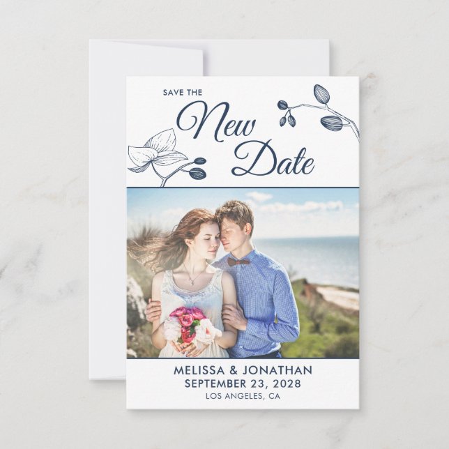 Carte Enregistrer la photo de report du mariage de nouve (Devant)