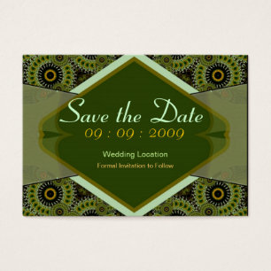 Carte Enregistrez la Date Tourbillons Fractals