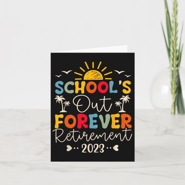 Carte Enseignant à la retraite à jamais à l'école à la r (Devant)