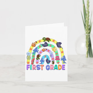 Carte Enseignant de 1ère année Rainbow Ocean Animal Prem