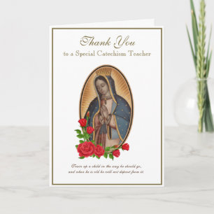 Carte Enseignant de CCD religieux Vierge Marie Prêtre Re