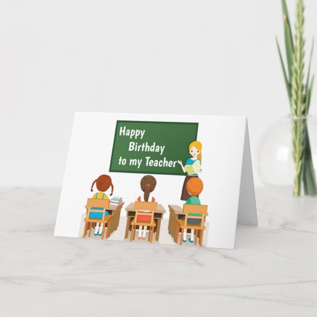 CARTE ***ENSEIGNANT*** JOLI ANNIVERSAIRE (Devant)