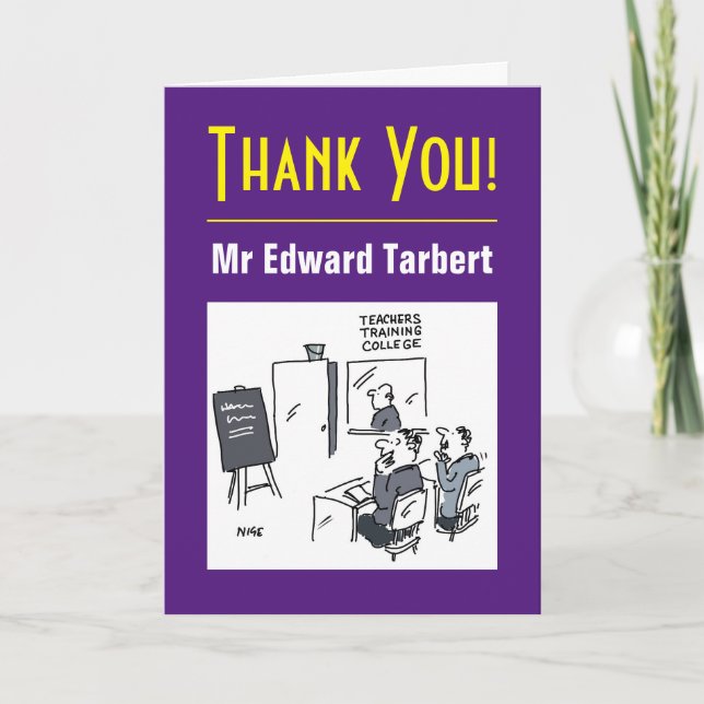 Carte Enseignant Merci avec message (Devant)