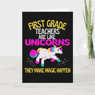 Carte Enseignant Unicorne de première année sont magique