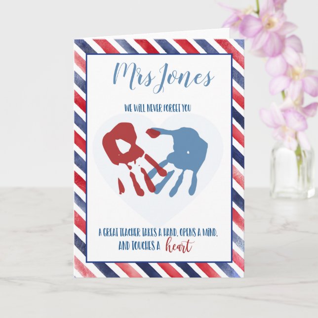 Carte enseignant vous avez laissé une empreinte sur notr (Orchidée)