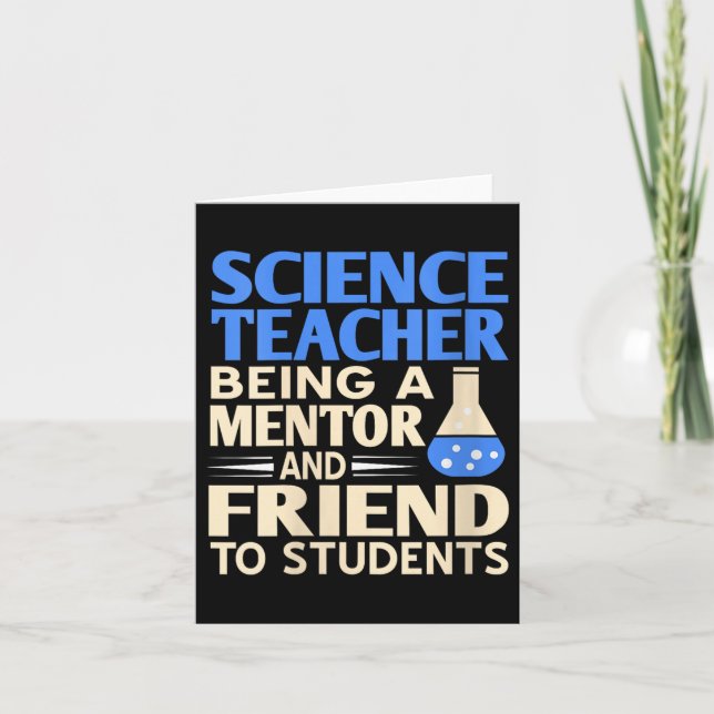 Carte Enseignante de sciences pour femmes Mentor et amie (Devant)