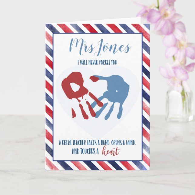 Carte enseignante vous avez laissé une empreinte sur not (Orchidée)