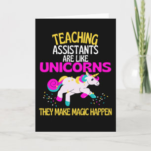 Carte Enseignants Assistants Unicorn Les Enseignants Son
