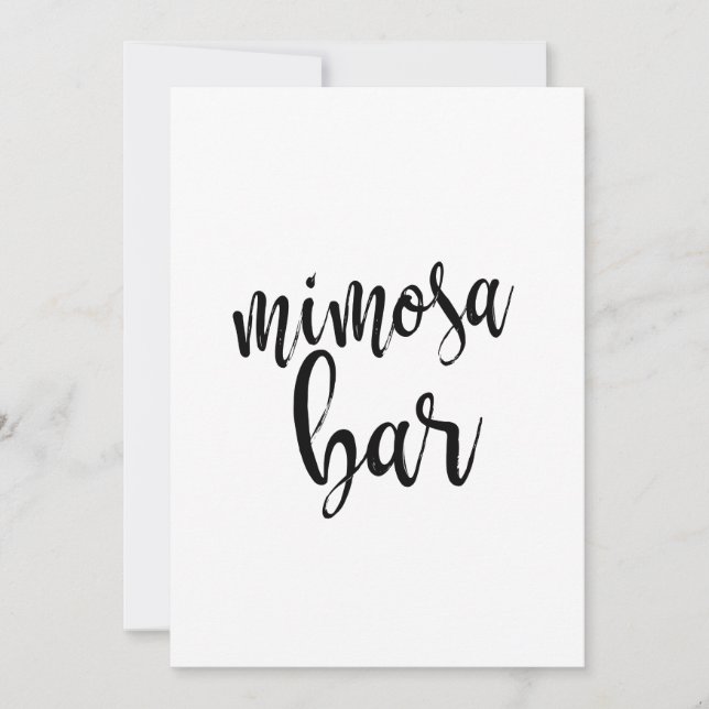 Carte Enseigne de calligraphie abordable pour le bar Mim (Devant)