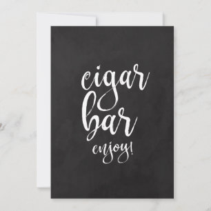 Carte Enseigne de mariage à la craie abordable Bar à cig