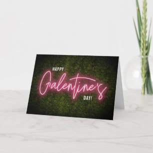 Carte Enseigne néon Galentine Saint-Valentin