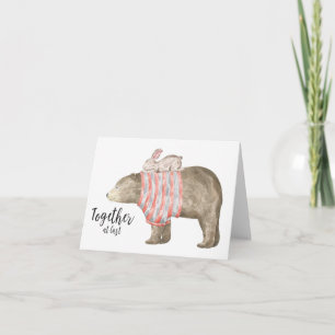 Carte Ensemble à Dernier, Ours et Lapin