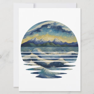 Carte Ensemble De Peintures De Style Van Gogh, Une Mer A