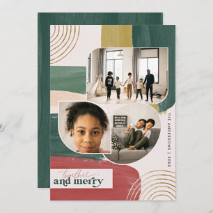 Carte Ensemble & Joyeux   Photo Abstraite moderne Noël