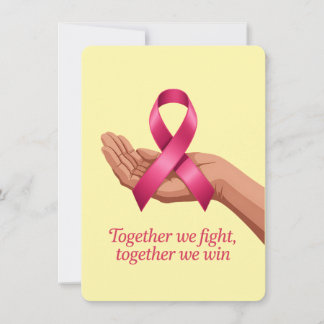 Carte Ensemble nous luttons - Sensibilisation au cancer 