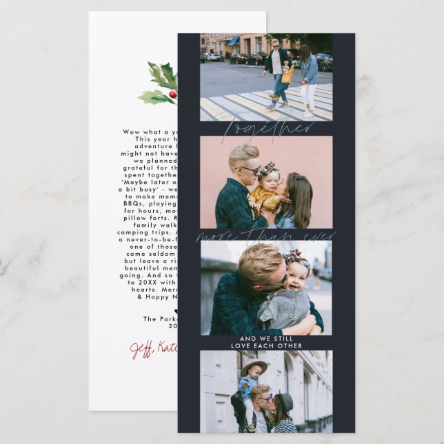 Carte Ensemble Plus Que Jamais | Filmstrip Photo Collage (Devant / Derrière)