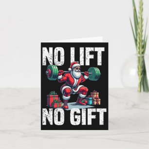 Carte Entraînement amusant Lifting Noël Père Noël Squat 