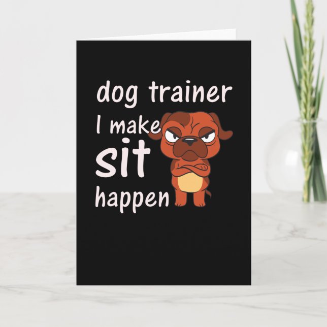 Carte Entraînement Chien Drôle Cadeau Pour Entraîneur Ch (Devant)