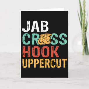 Carte Entraînement de boxeur Jab Cross Hook Uppercut Hom