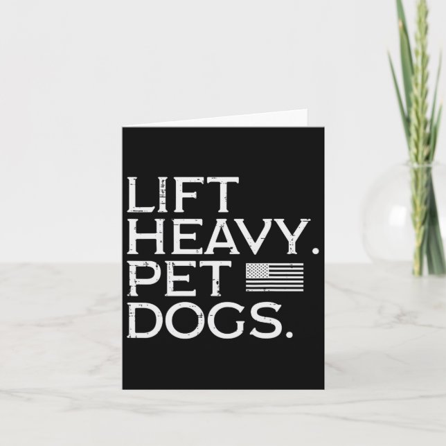 Carte Entraînement Lift Heavy Pet Chiens Nous Drapeau Gy (Devant)