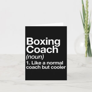 Carte Entraîneur de boxe Funny Sports Définition Entraîn