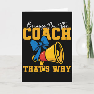 Carte Entraîneur de Cheer Cheerleading Parce que je suis