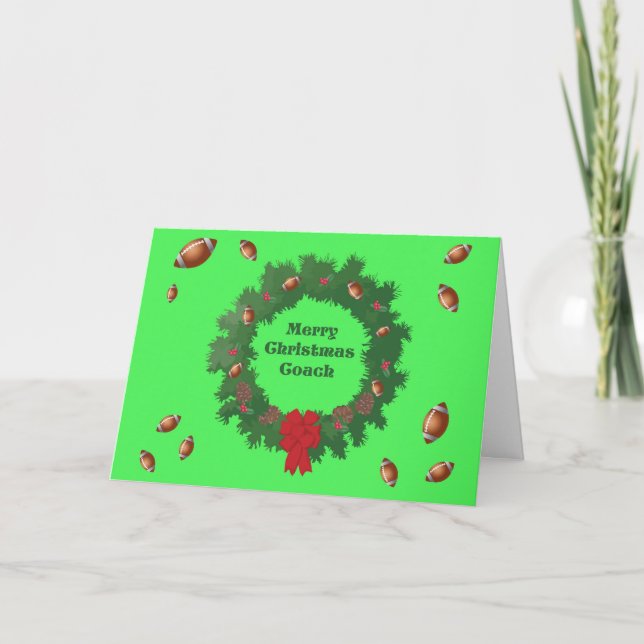 Carte entraîneur de football de Noël (Devant)