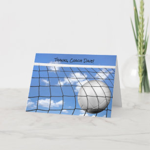 Carte entraîneur de volley-ball merci