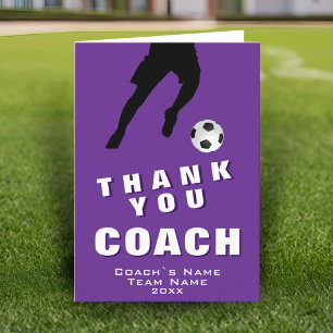 Carte entraîneur Merci du joueur de football