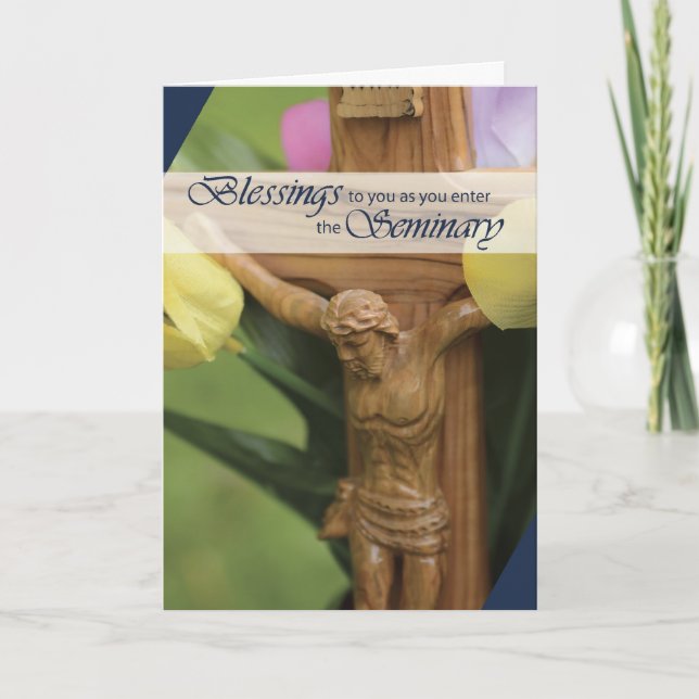 Carte Entrée au Séminaire Croix en bois (Devant)