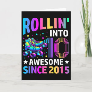Carte Entrée dans des patins à roulettes de 10 ans Gif d