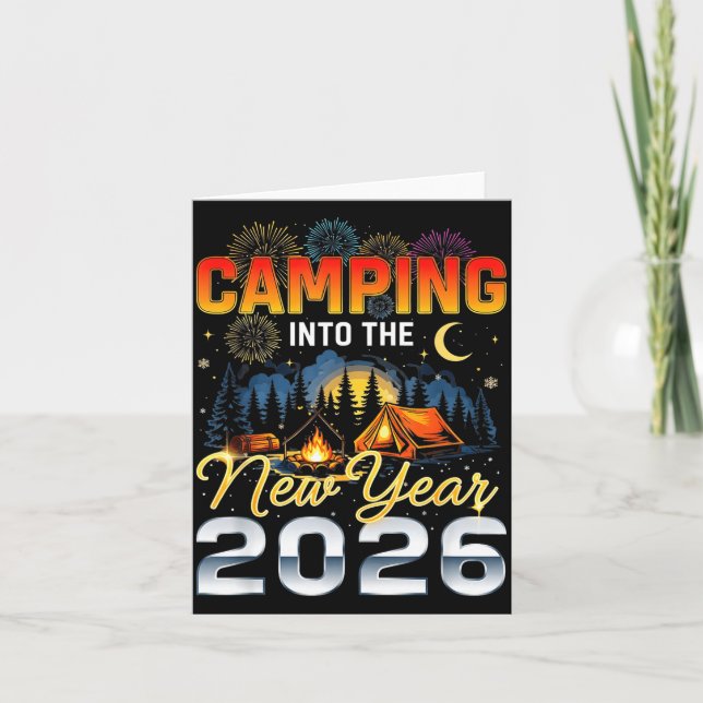 Carte Entrée Dans La Nouvelle Année 2026 Feux D'Artifice (Devant)