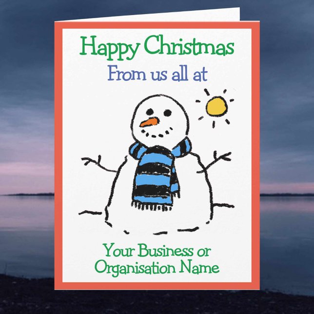 Carte Entreprise ou organisation Snowman Design Noël (Créateur téléchargé)