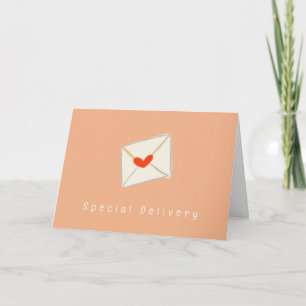 Carte Enveloppe Coeur Livraison spéciale rose Saint-Vale
