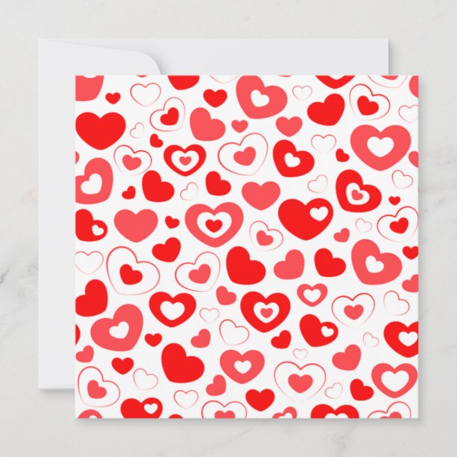 Carte Enveloppe Love Hearts (Devant)