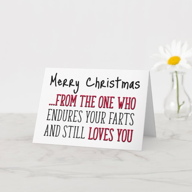 Carte Envie De Vos Pères Et Vous Aime, Noël Drôle (Petite plante)