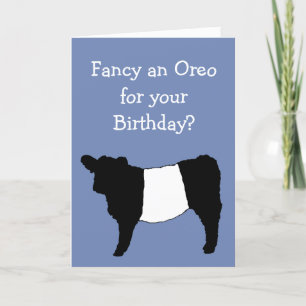 Carte Envie d'un Oreo ? Vache Galloway à courroie