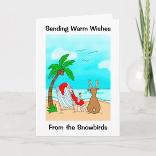 Carte Envoi de vœux chaleureux des Snowbirds Noël