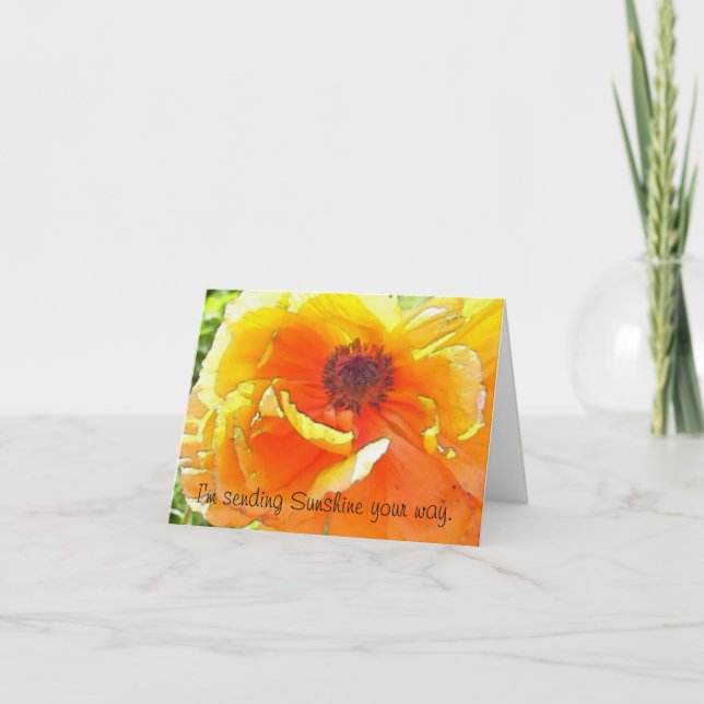 Carte Envoyant à soleil votre manière (Devant)