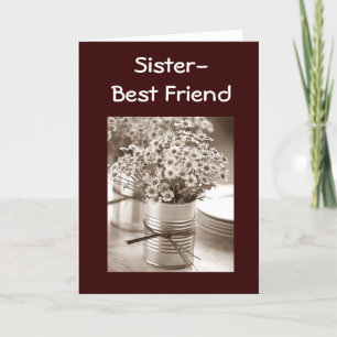 CARTE ENVOYER DES FLEURS À MA SOEUR/BEST AMI ANNIVERSAIR