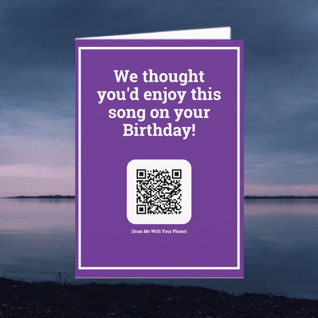 Carte Envoyer une chanson par QR Code à un anniversaire (Créateur téléchargé)