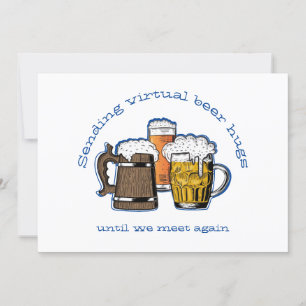 Carte ENVOYER VIRTUAL BEER HUGS Cartoon Beers