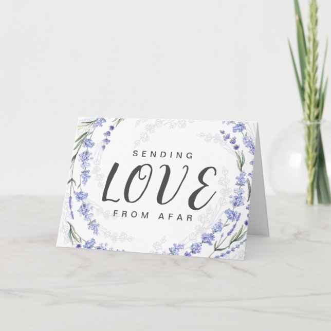Carte Envoyez de l'amour à partir des fleurs de lavande  (Devant)