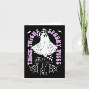 Carte Épais Cubes Vibes Éffrayantes Cute Ghost Halloween